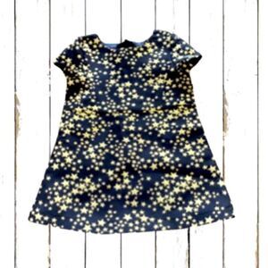 Koala KIK Dress Black w Metallic Gold Tone Stars Short Sleeve Size 3-6 Months